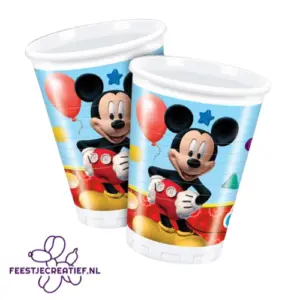 Wegwerpbekertjes - Mickey mouse - plastic - 8 stuks