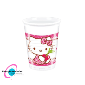 Wegwerpbekertjes - Hello Kitty Bekers Plastic 8 stuks