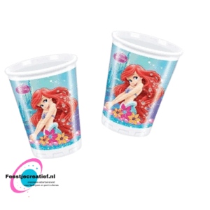 Wegwerpbekertjes - kleine zeemeermin Bekers Plastic 8 stuks