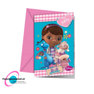 Doc McStuffins uitnodigingen en enveloppen
