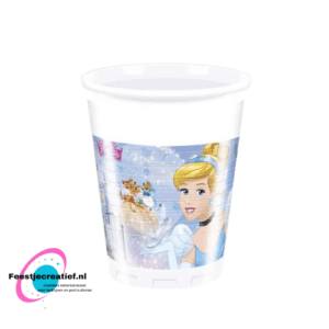 Wegwerpbeker Assepoester - plastic - 8 stuks