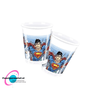 Wegwerpbekertjes - Superman Bekers Plastic 8 stuks