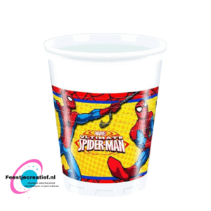 Wegwerpbekertjes - Spiderman Bekers Plastic 8 stuks