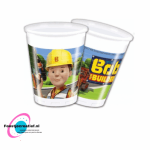Wegwerpbekertjes - Bob de Bouwer Bekers Plastic 8 stuks