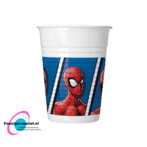 Wegwerpbekertjes - Spiderman Bekers Plastic 8 stuks