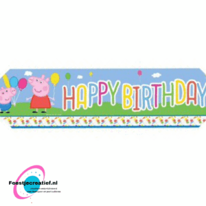 Streetbanner " Pepa pig' - Happy Birthday -  3,65m