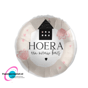 Folieballon- Hoera een nieuw Huis - 45cm