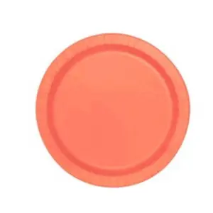 Wegwerpbordjes koraal 17cm - 20st