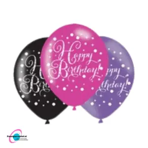 Happy birthday - latexballonnen - 6 stuks