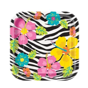 Wegwerpbordjes hawaï 17cm - 10st