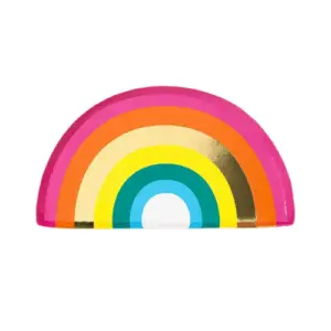 Wegwerpbordjes Regenboog 26x14cm - 12st