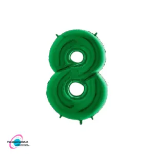 Folieballon cijfer '8' Groen - 102 cm