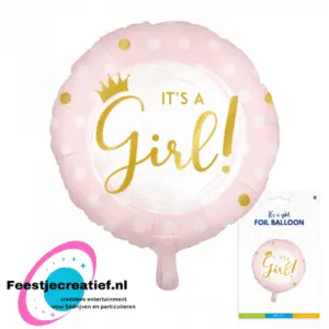 Folieballon It's a girl!  46cm