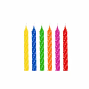 Taartkaarsjes  multicoller 24stuks