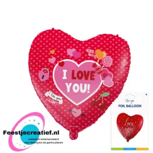 Folieballon i love you, 46cm