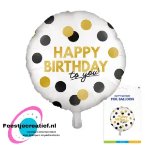 Folieballon Happy birthday, 46cm