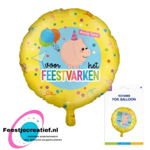 Boerderij 9 Folieballon voor het feestvarken, 46cm