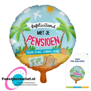 Folieballon Pensioen, 46cm