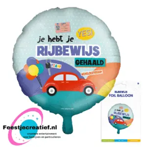 Folieballon Rijbewijs, 46cm