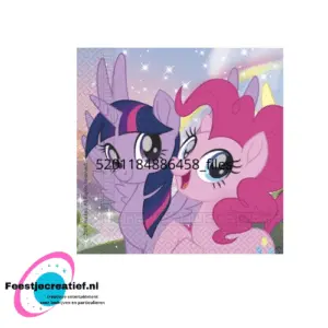16 servetten my litle pony party servetten 33cm