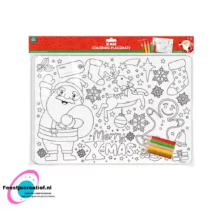 Inkleur placemat voor kerst