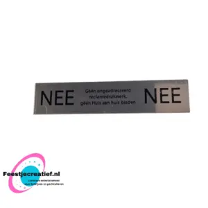 Brievenbus plaatje nee/ja nee/nee