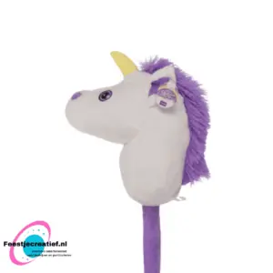 Stokpaard  - Hobbyhorse Unicorn - wit - 75cm