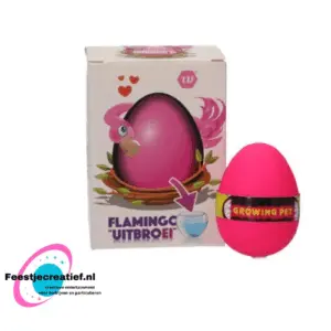 Groei je eigen flamingo uitbroei ei