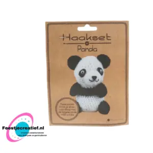 Haakset Panda zwart/wit