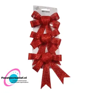 Cadeaustrik Rood/Goud
