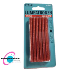 Lijmpatroon Glitter rood