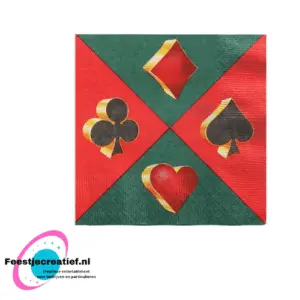 20 casino party servetten 33cm