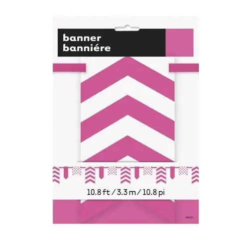 vlaggen banner- roze (3.3m) 3 vlaggen banner- roze (3.3m) - Afbeelding 3