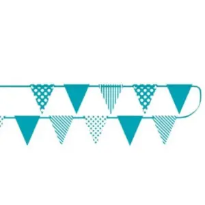 Verkleed accessoires 161 vlaggen- blauw (3.23m)