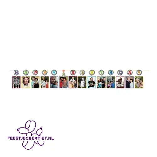 Photo Party garland - Happy birthday - 3.65m 1 Photo Party garland - Happy birthday - 3.65m