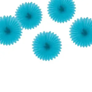 Waaiers Feestdecoratie 15 Cm 5 Stuks Lichtblauw