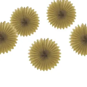 Waaiers Feestdecoratie 15 Cm 5 Stuks goud