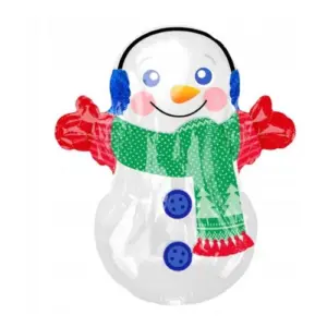 folieballon sneeuwpop snowman,
