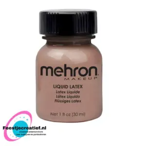 Mehron Liquid Latex - dark flesh sable met penseel 30 ml