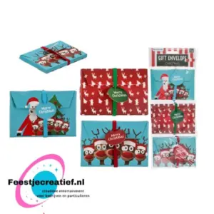 Kerst cadeau envelop , set van 3