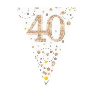 Vlaggenlijn 40 jaar Rose Gold