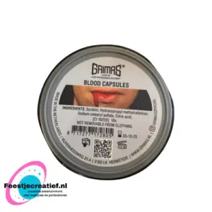 Bloedcapsules rood - 10 stuks - grimas