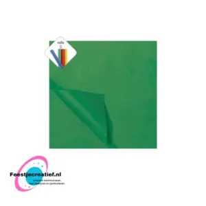 Zijdevloei papier kerstgroen(50x70cm,5 vel)