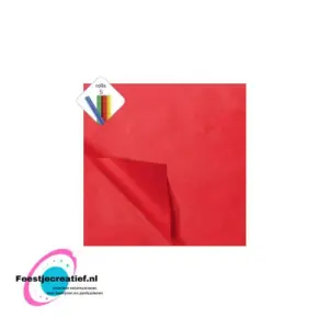 Zijdevloei papier rood (50x70cm,5 vel)