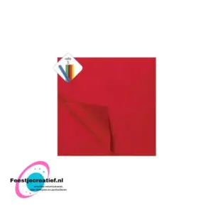 Zijdevloei papier donkerrood (50x70cm,5 vel)