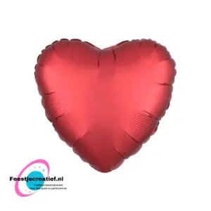 Basis folie ballonnen 65 Folieballon hart rood, 46cm