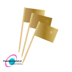 Cocktailprikker - 50 stuks - goud