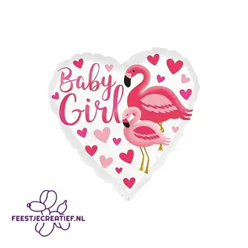 Folieballon- flamigo baby girl 1 Folieballon- flamigo baby girl