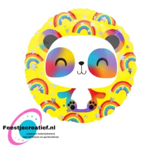 Folieballon- panda (geel)