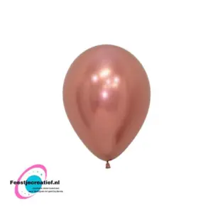 Latex ballonnen rond reflex rose gold, 12inch - 50 stuks
